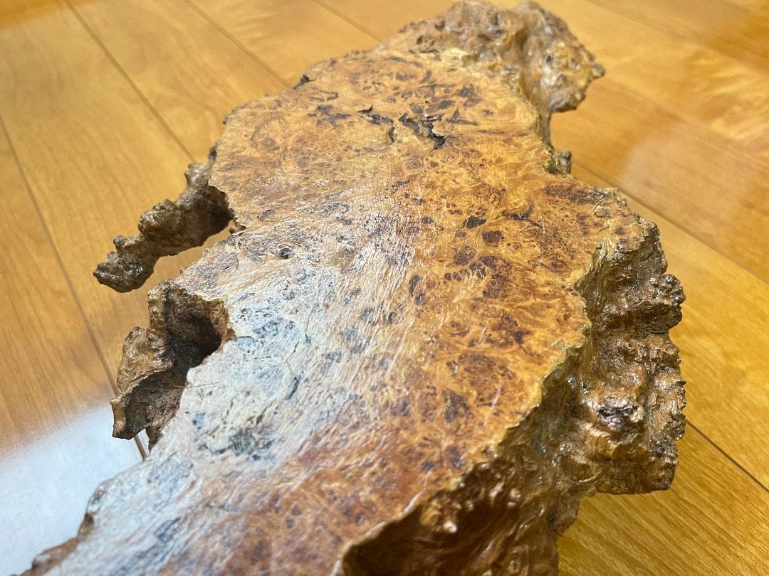 天然一枚板】飾り台 盆栽台 花瓶台 座卓 足付き 大小2