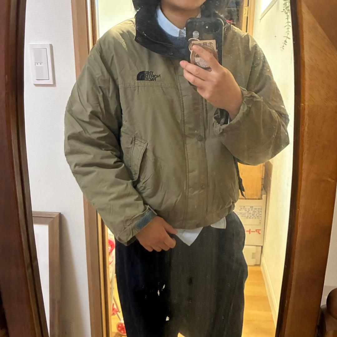 THE NORTH FACE カーキ ジャケット　ナイロン　フリース　古着