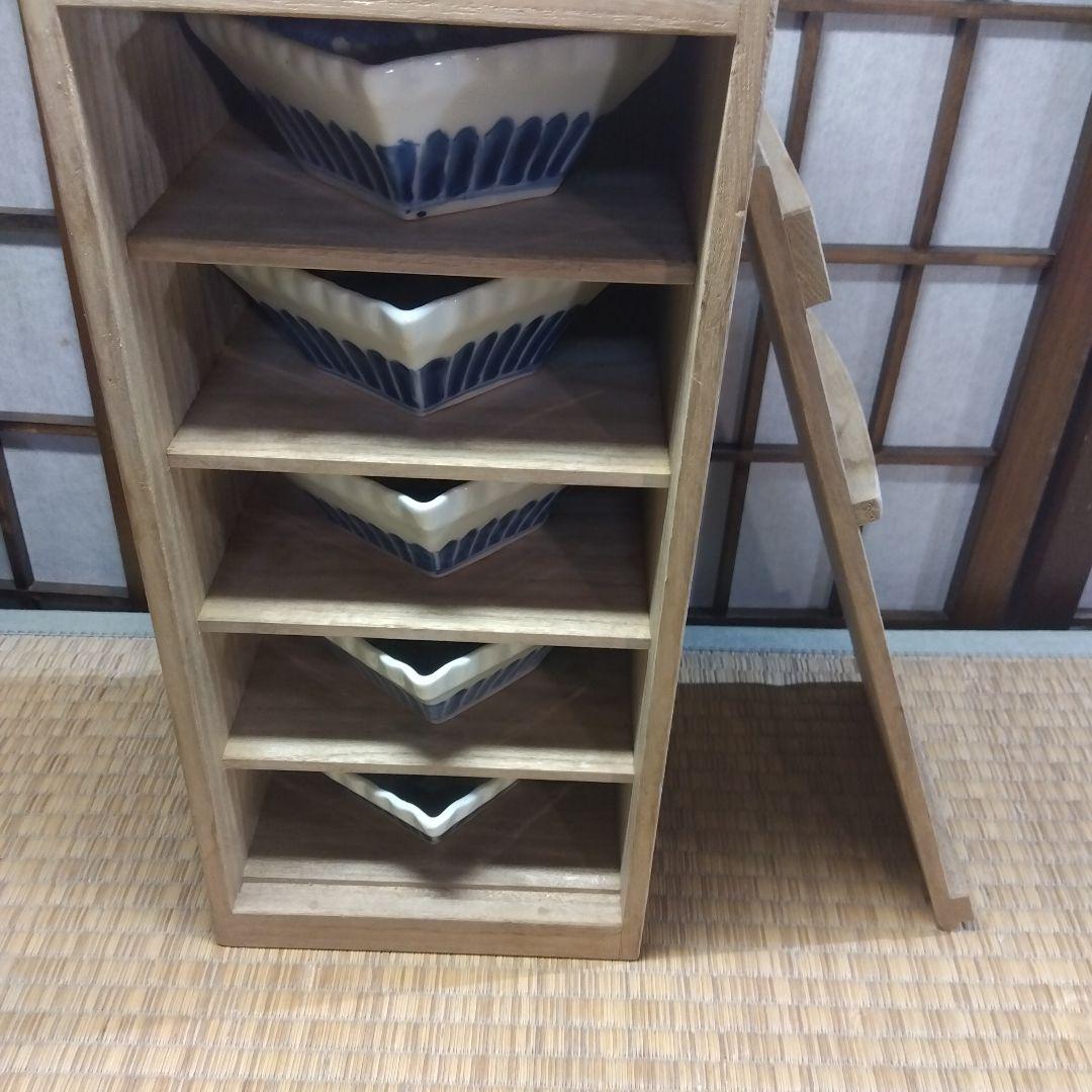 古伊万里 染付輪花菱形向付5客 お店使い 会席 美品 箱入 - メルカリ