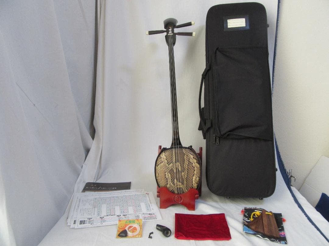 三線 ケース 爪 楽譜 弦 ギターピック スタンド 初心者向けセット おまとめ