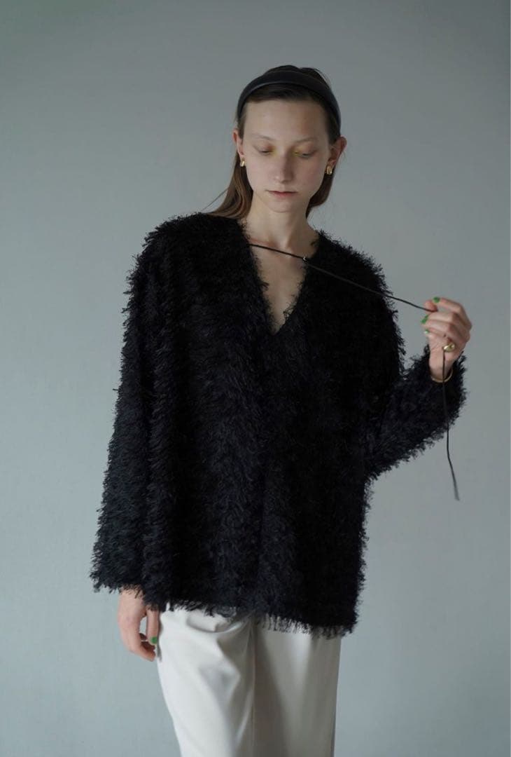 【CLANE】ダブル フェイス フリンジ トップス