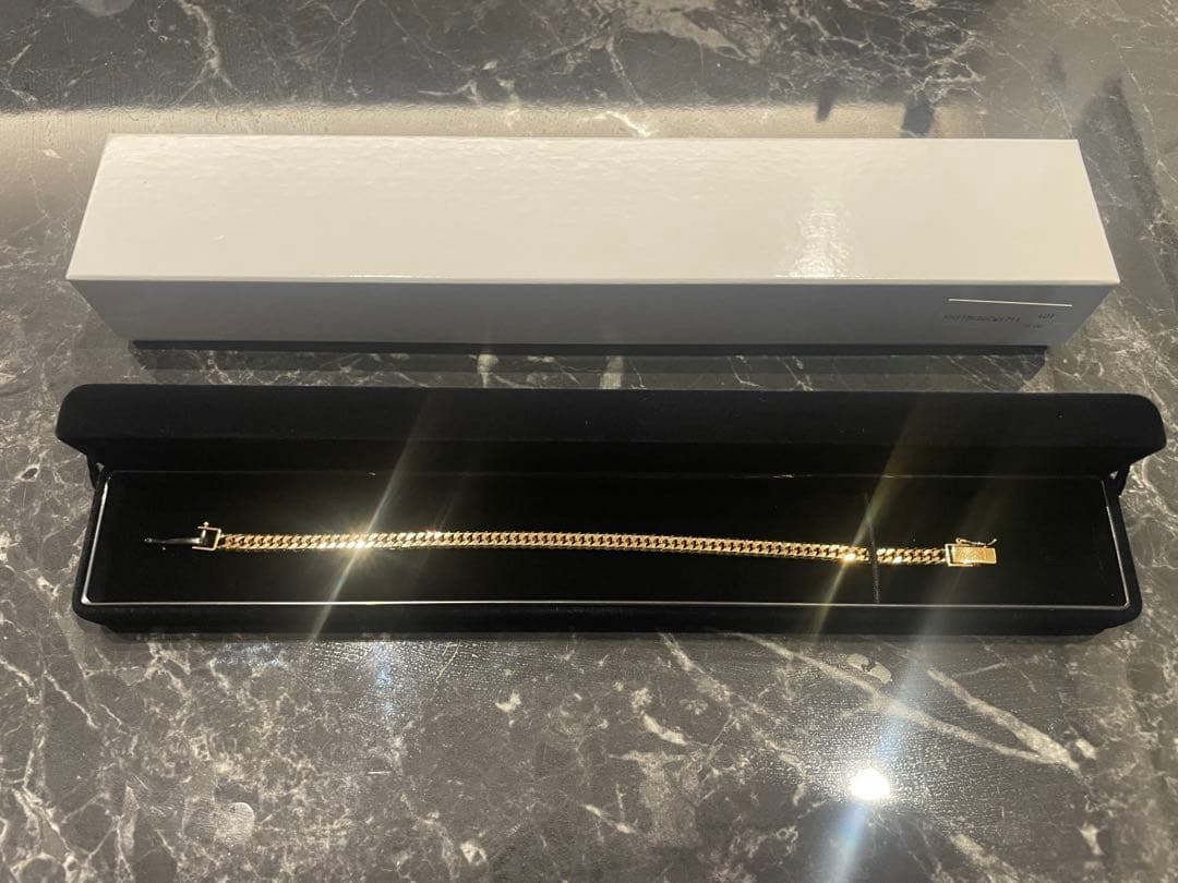 喜平　18k 11g ６面W 17cm 保証書付　ブレスレット　k18 金
