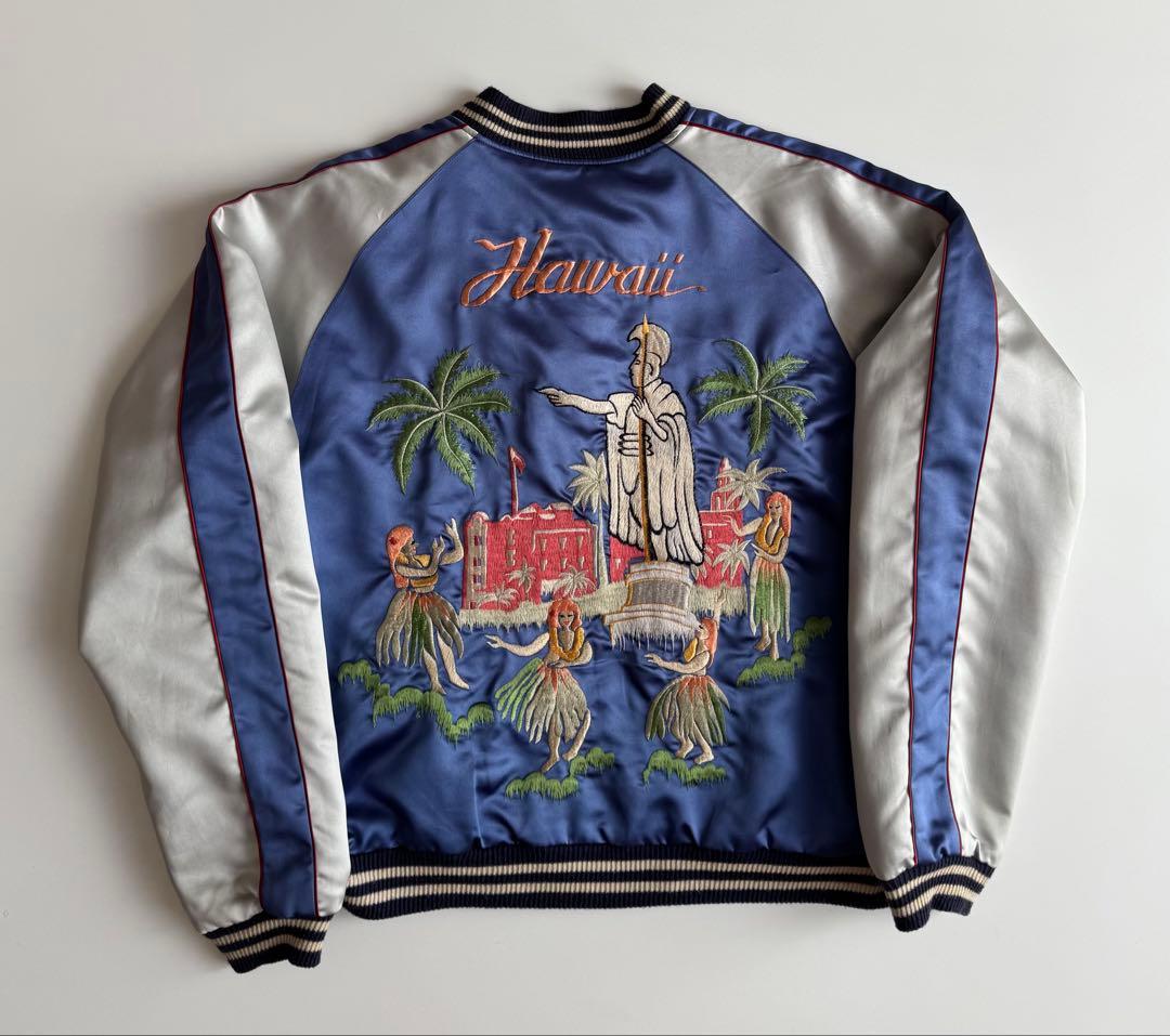 ビンテージ・ヴィンテージ品★テーラー東洋ハワイHawaii刺繍スカジャンM