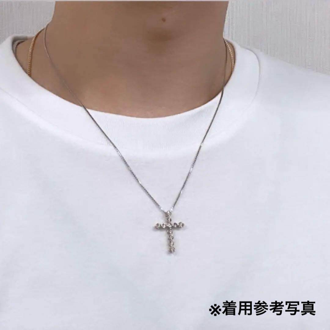 《新品未使用》K18WG ダイヤモンド1ctクロストップ（ダイヤモンド鑑別書付）