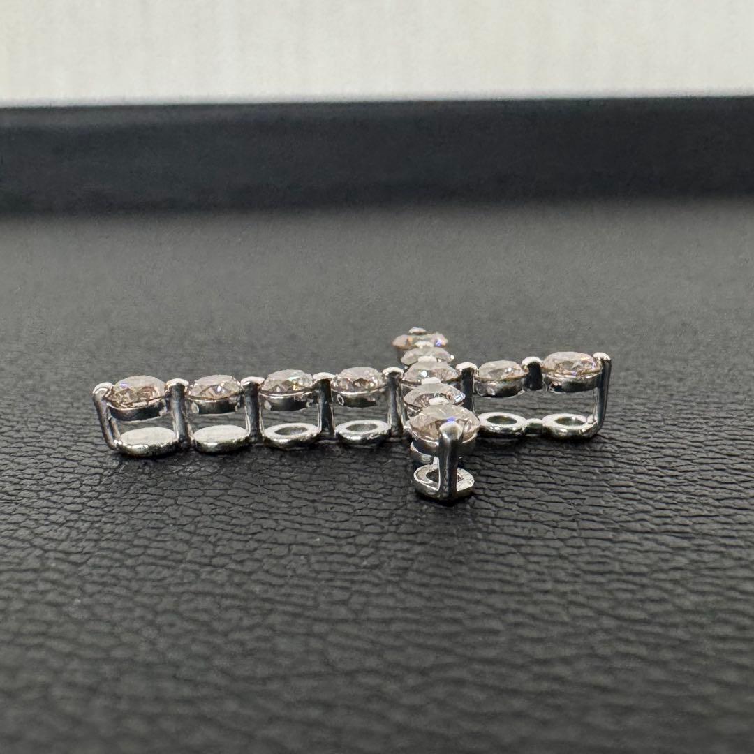 《新品未使用》K18WG ダイヤモンド1ctクロストップ（ダイヤモンド鑑別書付）