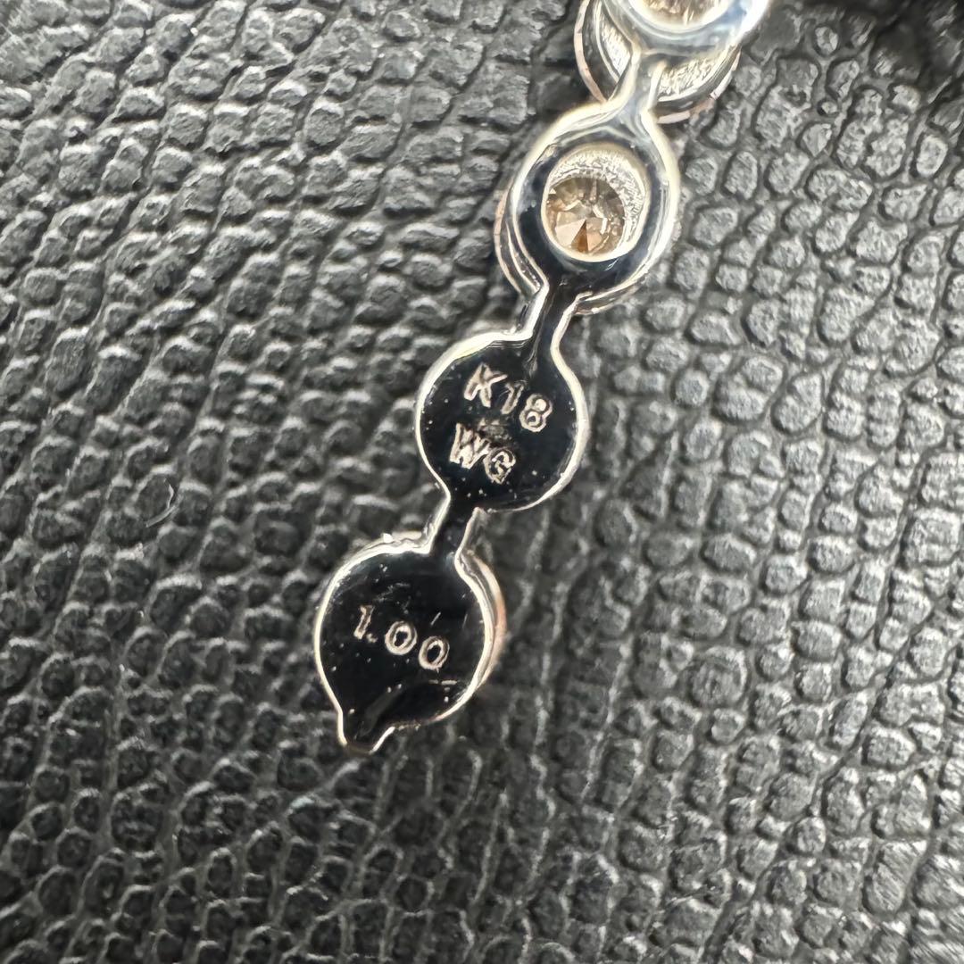 《新品未使用》K18WG ダイヤモンド1ctクロストップ（ダイヤモンド鑑別書付）