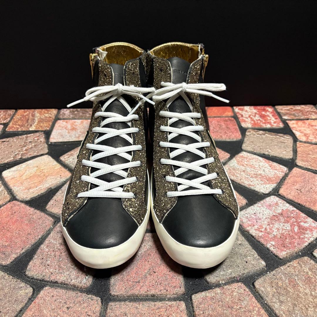 【美品】フィリップモデル　スニーカー　26.5cm グリッター　サイドジップ