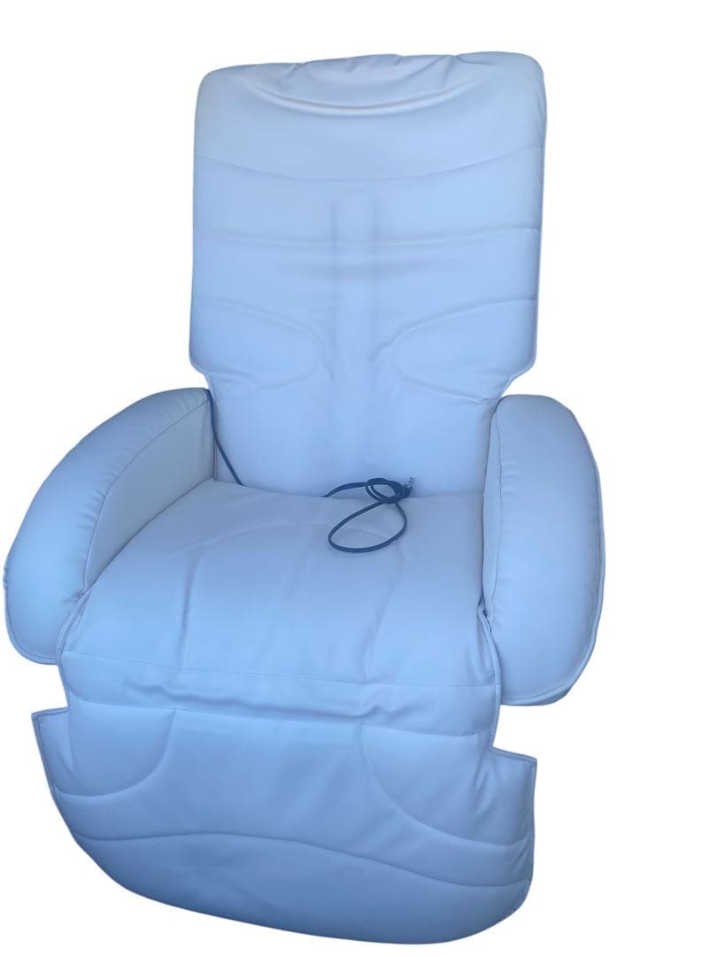 ホワイト マッサージチェア リモコン付き　エステ用