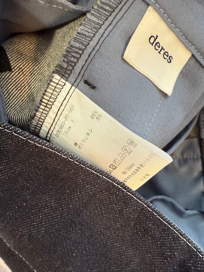 deres 10th first denim pants size1 デレス - メルカリ