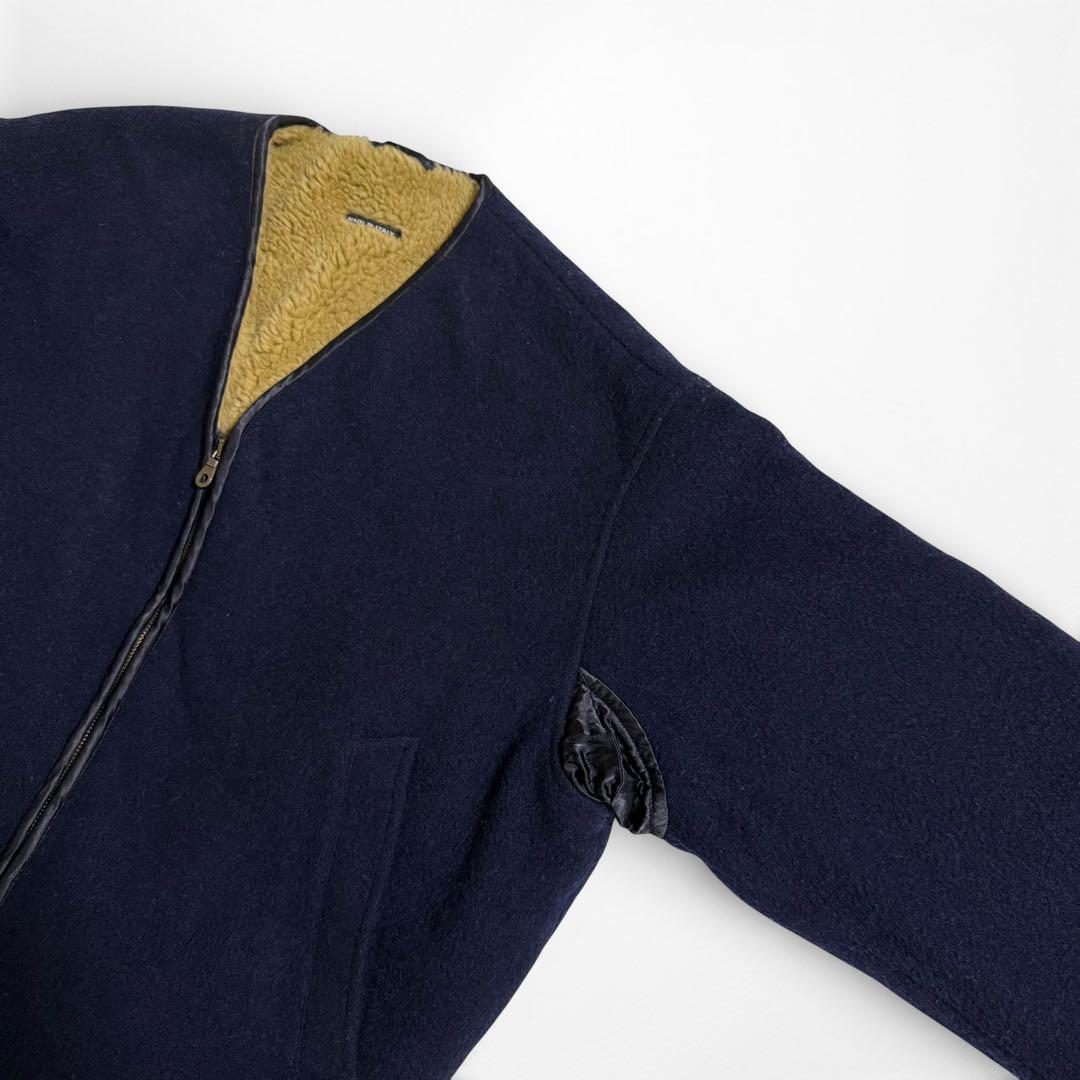 希少 90s エンポリオアルマーニ ウール ボア ボンバージャケット 短丈