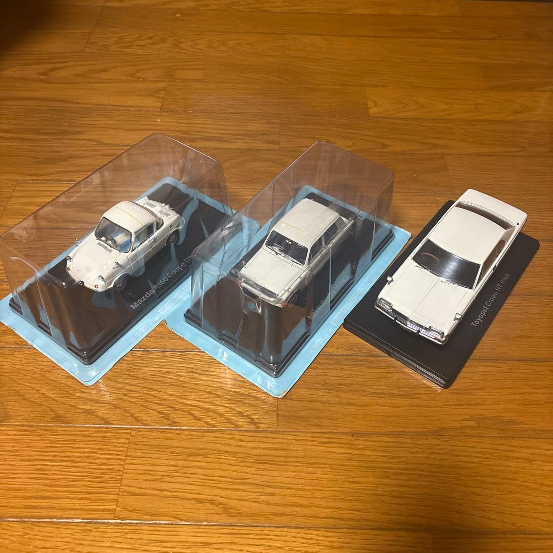 国産名車コレクション1/24モデルカー3台セット！R360！ミニカ！クラウン！