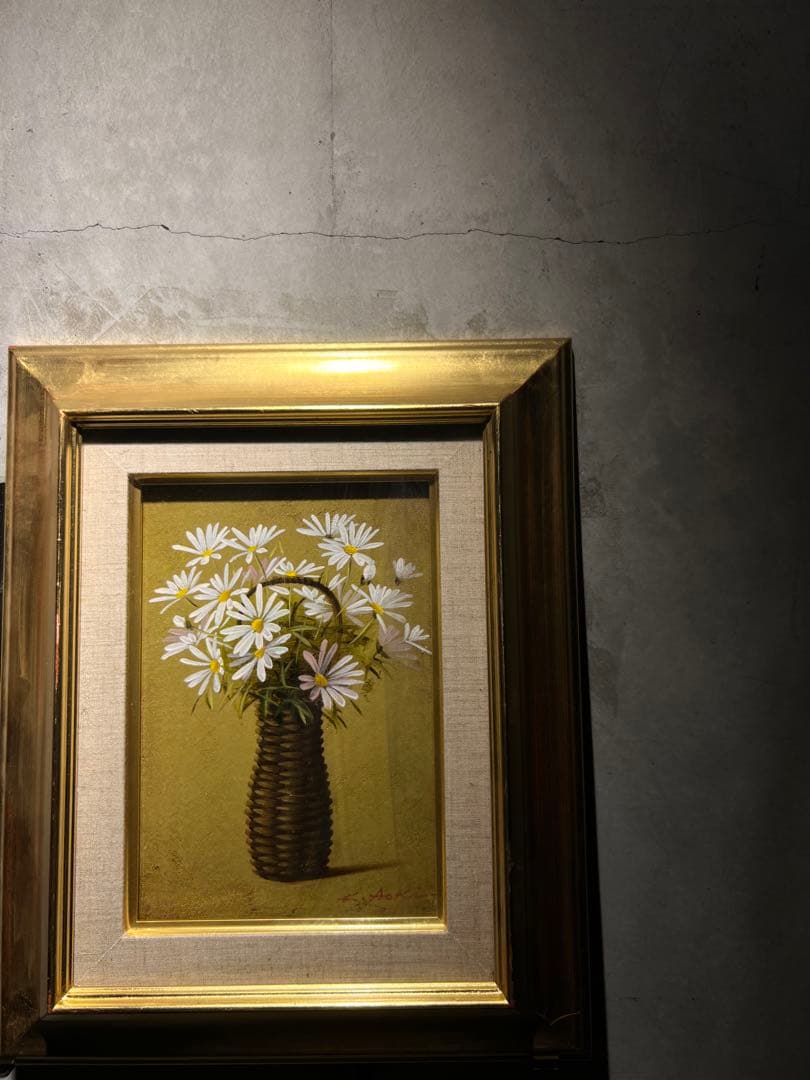 写実画【Margaret】油彩画　直筆サインあり 折橋 真理子 『マーガレット』 油彩画 - 北海道画廊