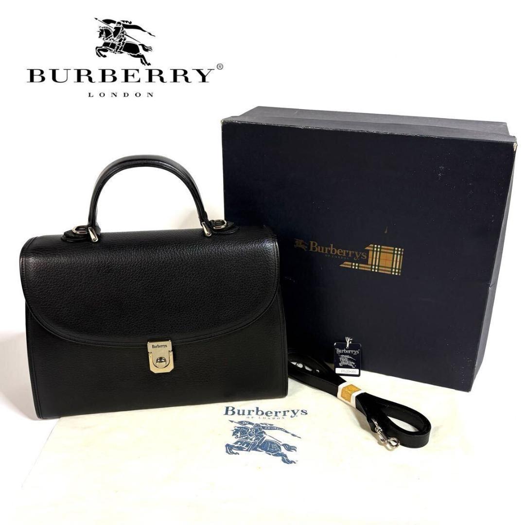 極美品】BURBERRY レザー 2way ハンドバッグ 元袋 元箱付き - メルカリ