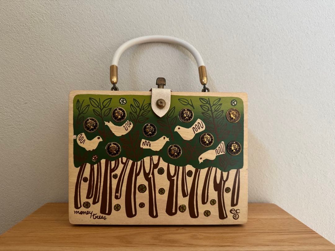 エニッドコリンズ 木製 ハンドバッグ Enid Collins