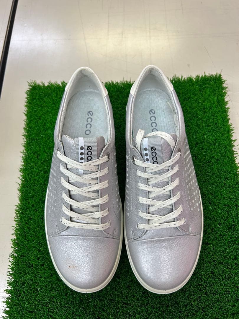 ゴルフシューズECCOCASUALHYBRIDシルバーレディース23㎝