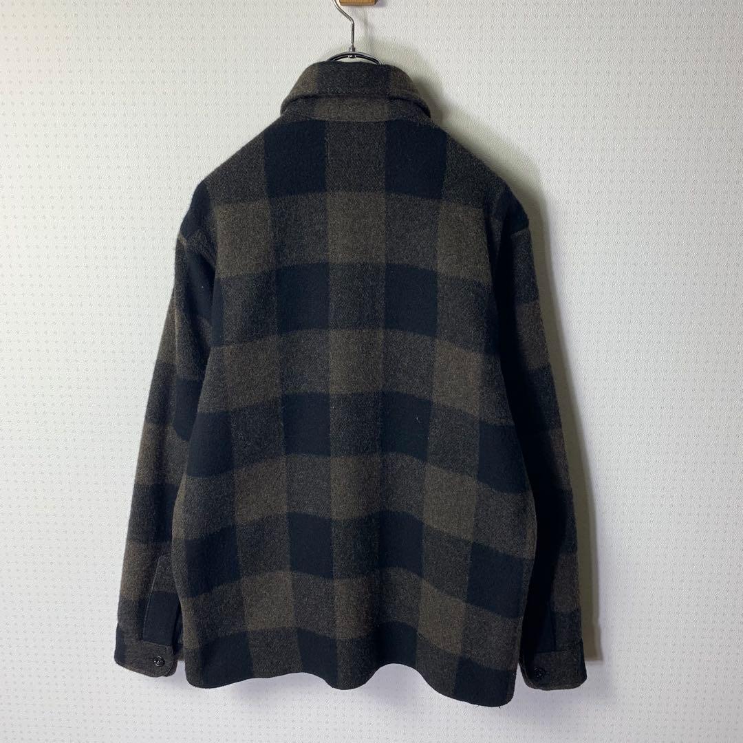 HIDE AND SEEK ウールシャツジャケット CPO ブラウン ブラック - メルカリ