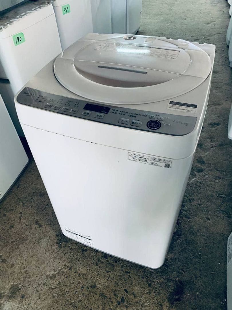 ①✅SHARP 電気洗濯機✅送料設置無料 ✅ES-GE7E-W✅