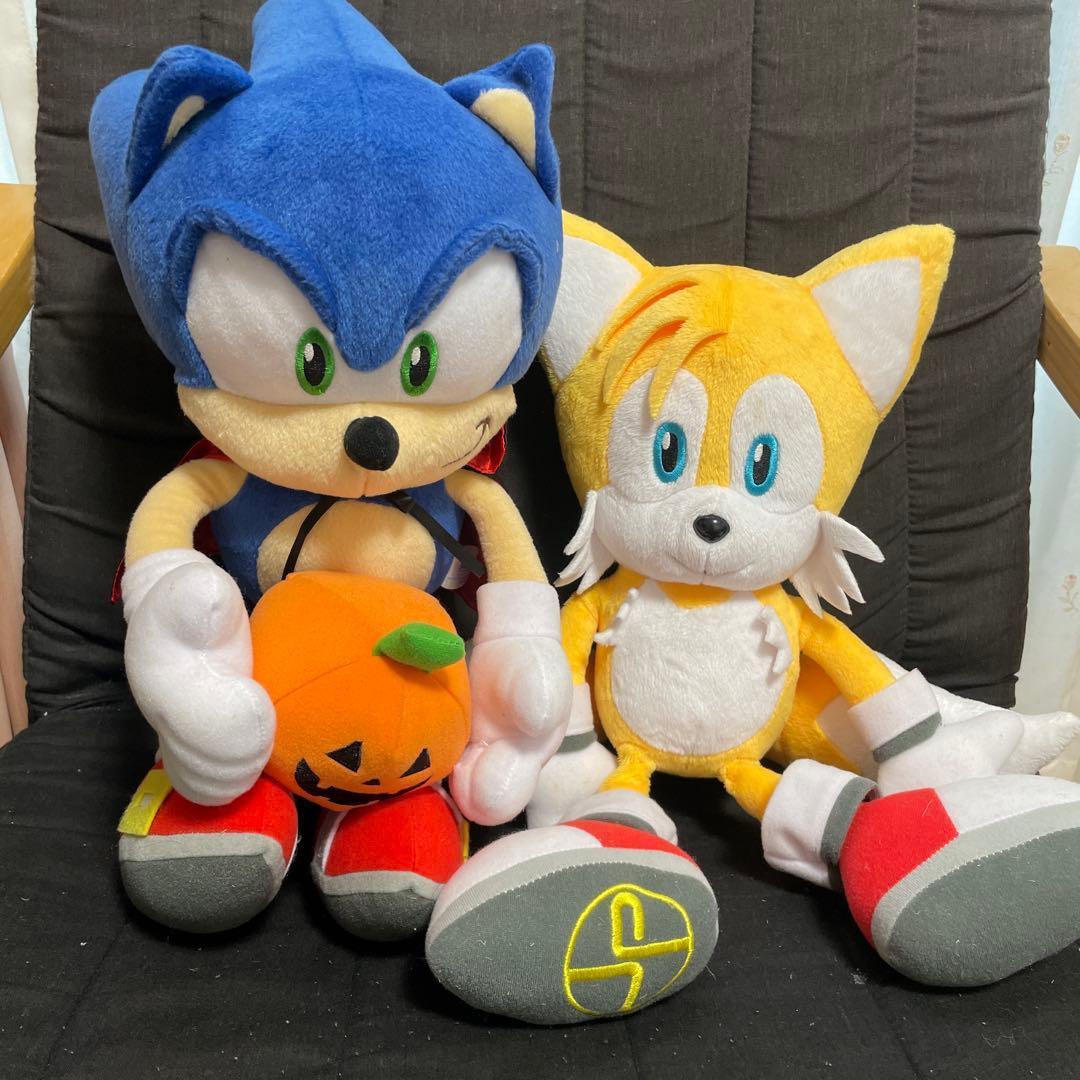 【非売品】お台場 SONIC CITY 景品 ソニック＆テイルスぬいぐるみセット ソニックが新たな日本土産に名乗り！世界初*、戦国武将姿になった数量