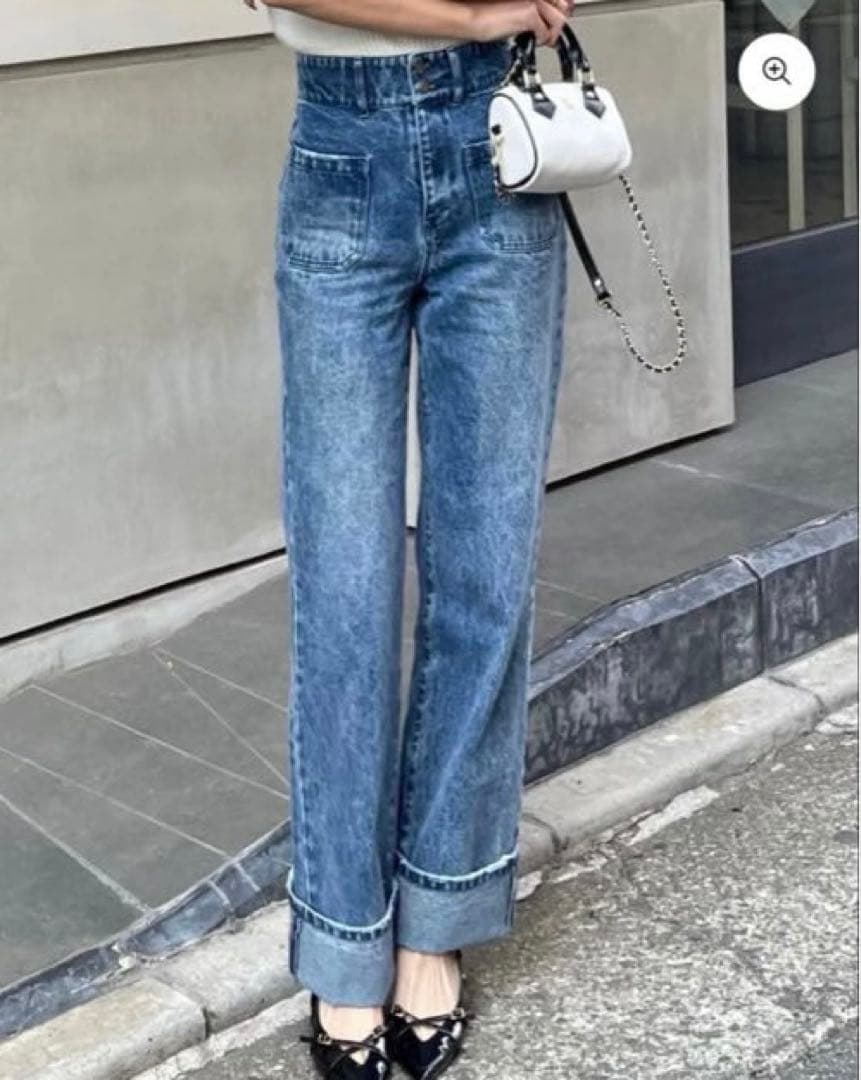 dianteストレート　ハイウエストデニム