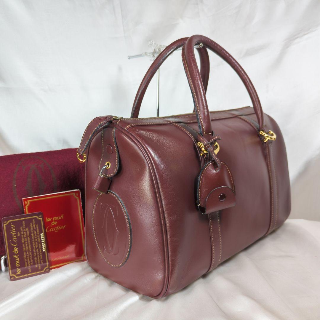 【極美品】 カルティエ マストライン ボストンバッグ カード パドロック付き