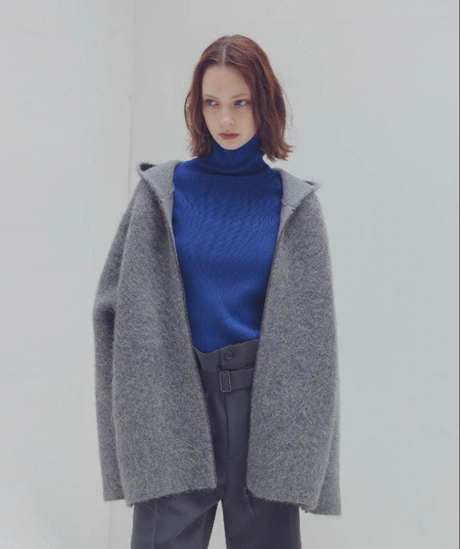 DRESSLAVE アルパカシャギージップフーデイ