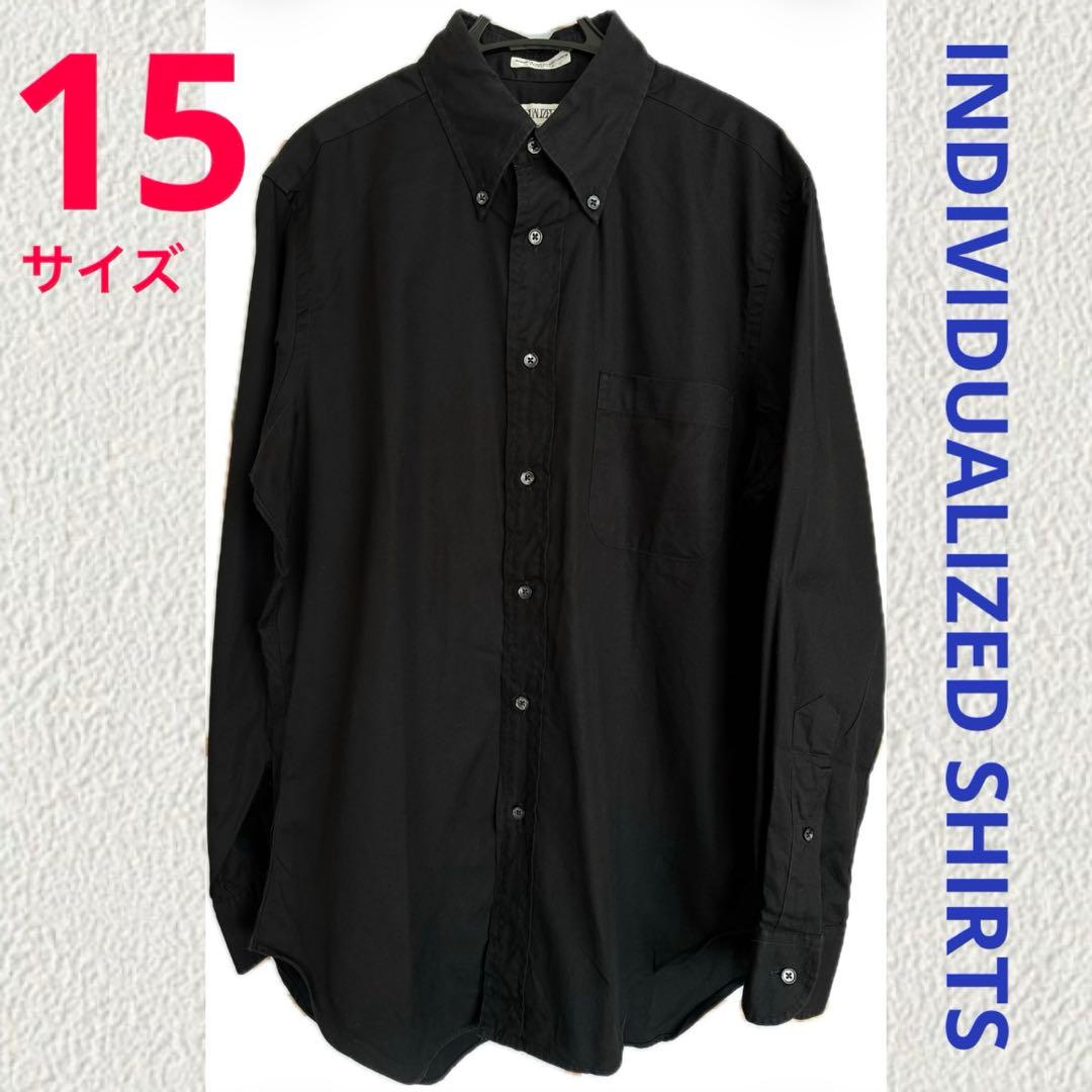 INDIVIDUALIZED SHIRTS 黒 ボタンダウンシャツ 15/32