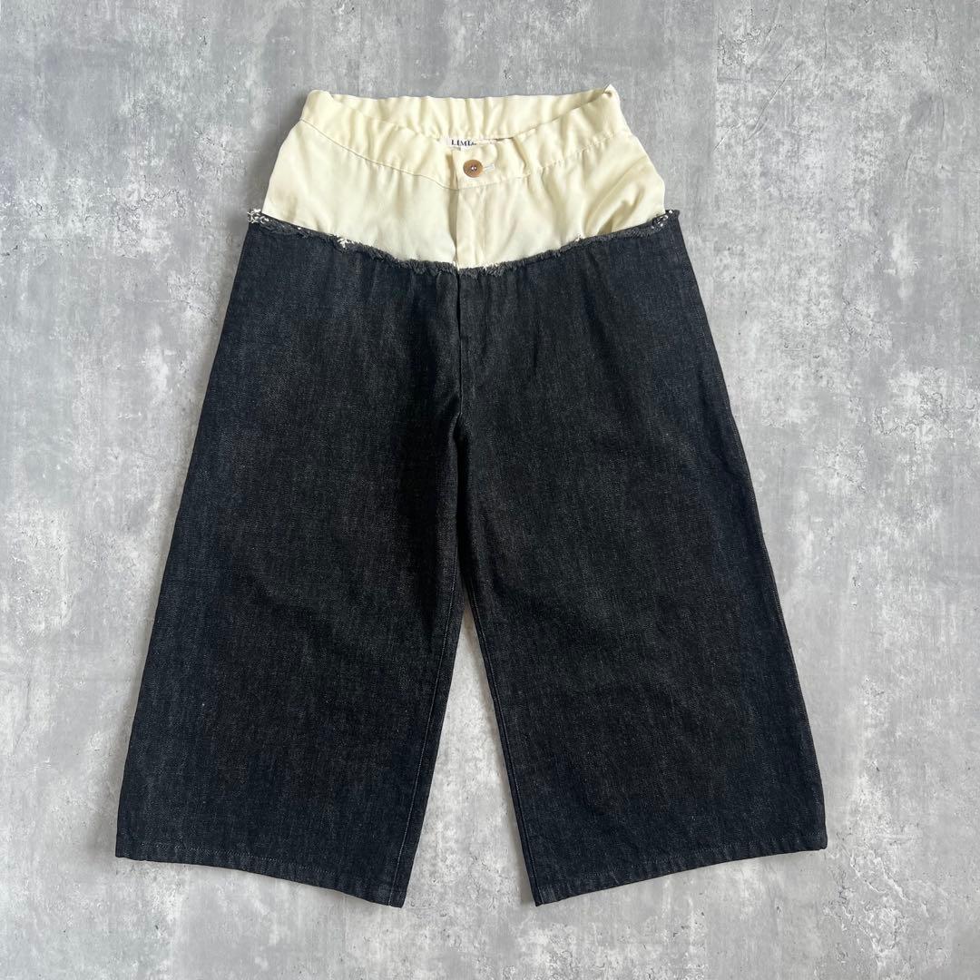 LIMI feu　リミフゥ　ヨウジヤマモト　ウール×コットン　ワイドデニム　S