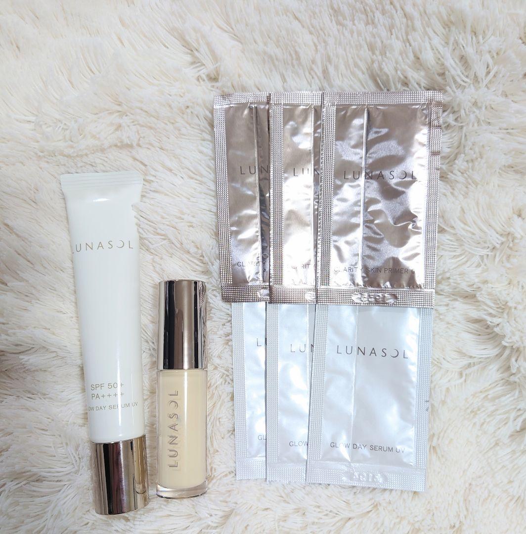 #ルナソルグロウデイセラムUV、シームレスコレクティングリクイド、サンプルセット