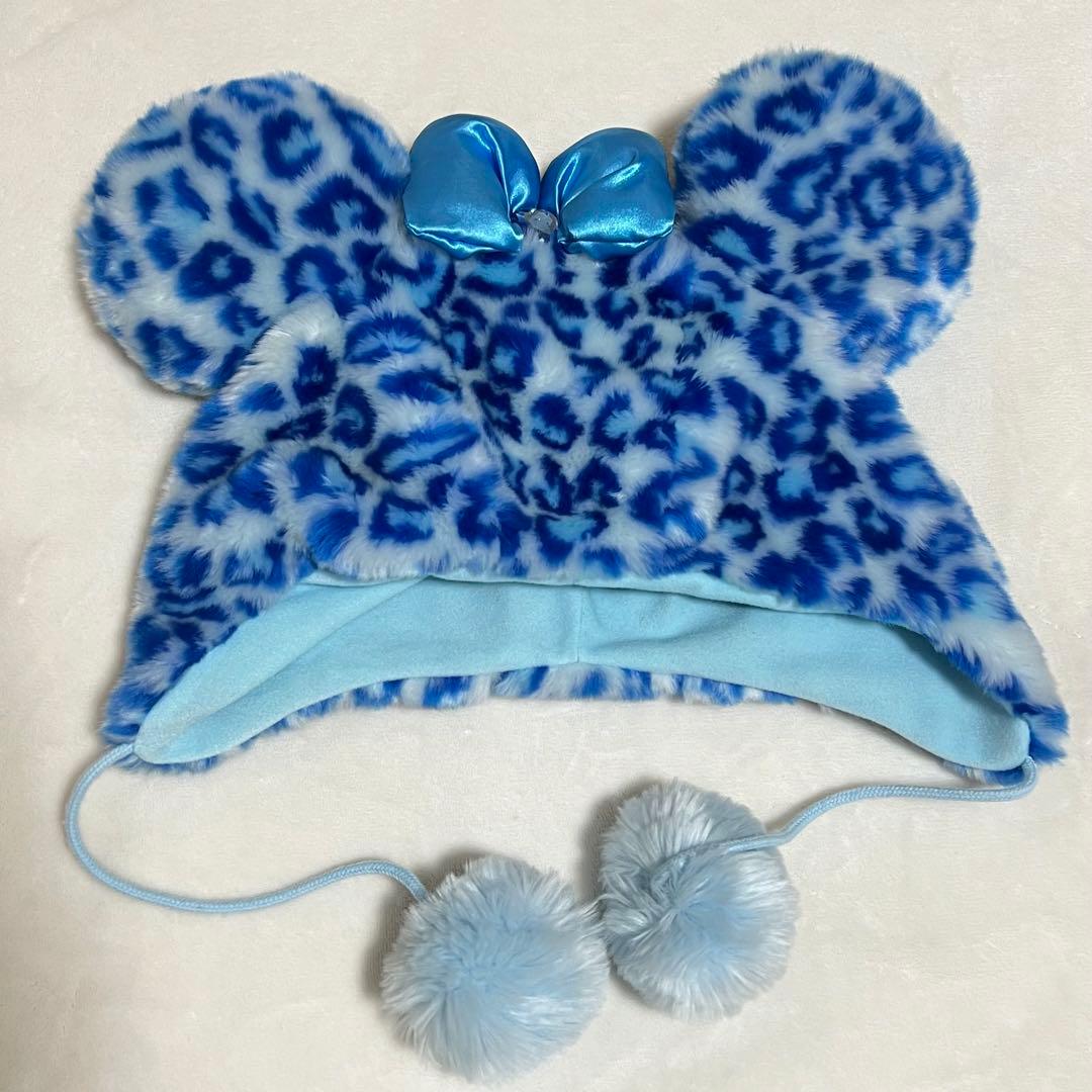 ディズニー ミニー ファンキャップ ヒョウ柄 青 - メルカリ