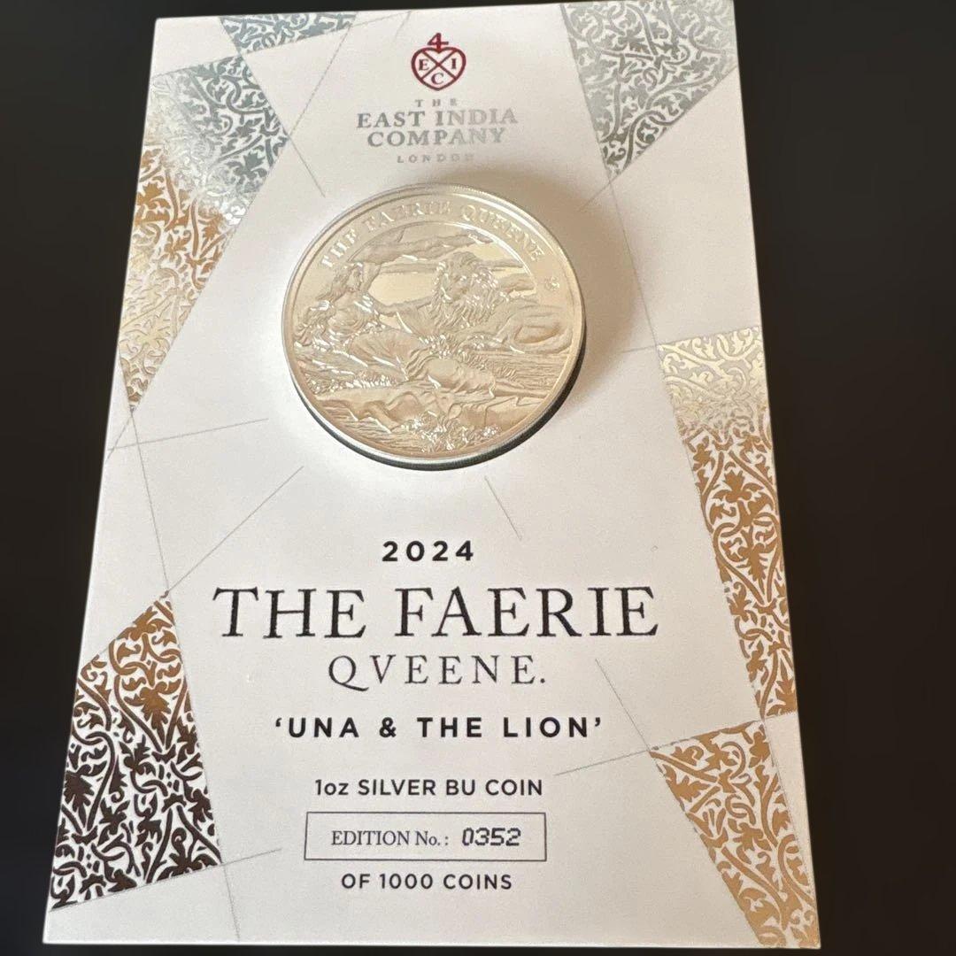 2024年 ウナとライオン 妖精の女王 1オンス銀貨 純銀 ブリスターパック入り 2024年 ウナとライオン 妖精の女王 1オンス銀貨 純銀 ブリスターパック