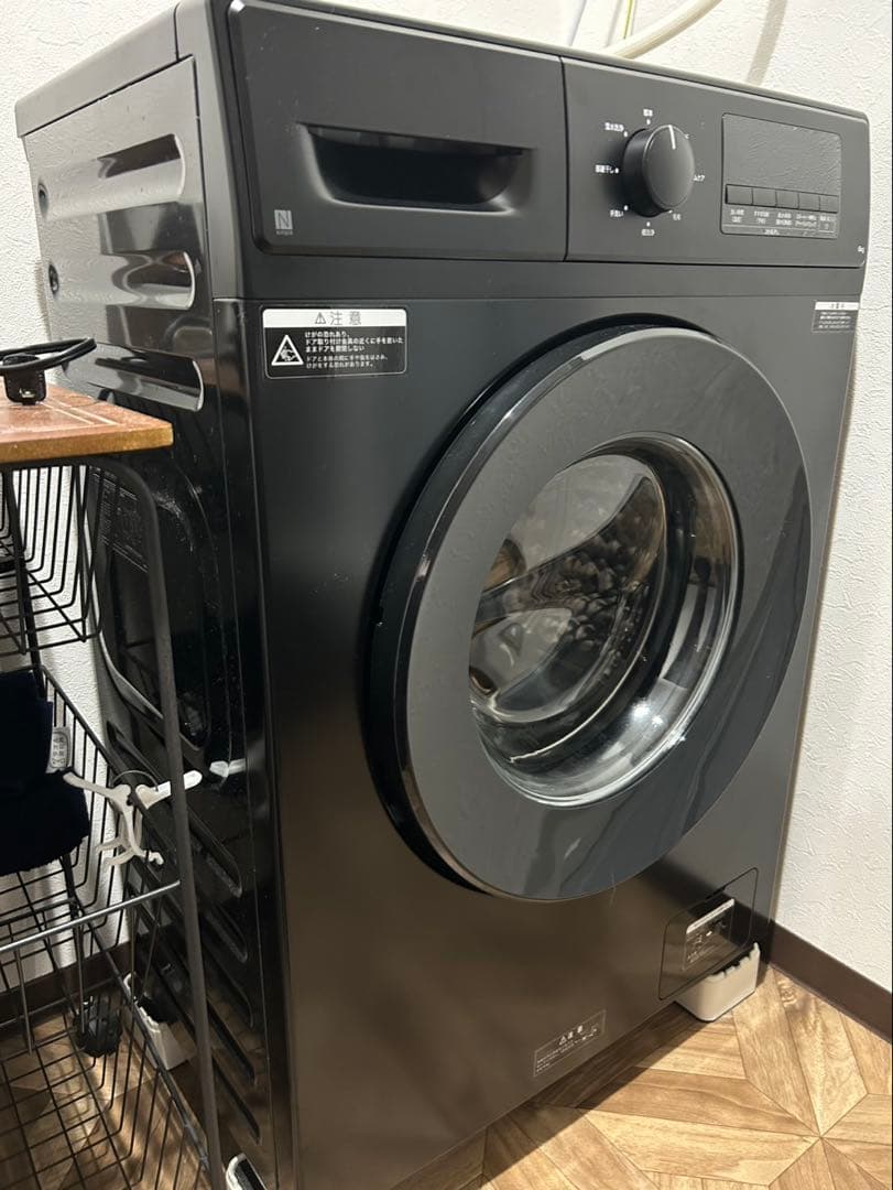 ※Iku※ドラム式洗濯機 ND600U1 ブラック 本体　嵩上げ台付き