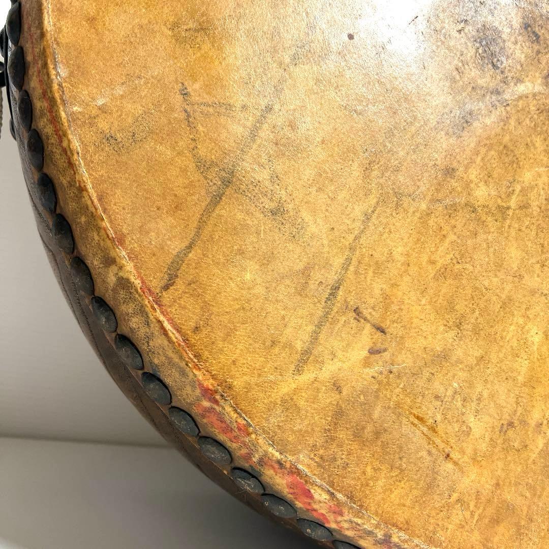 【大型】平太鼓 52.5cm×20cm 古太鼓 歌舞伎囃子 お囃子 古木