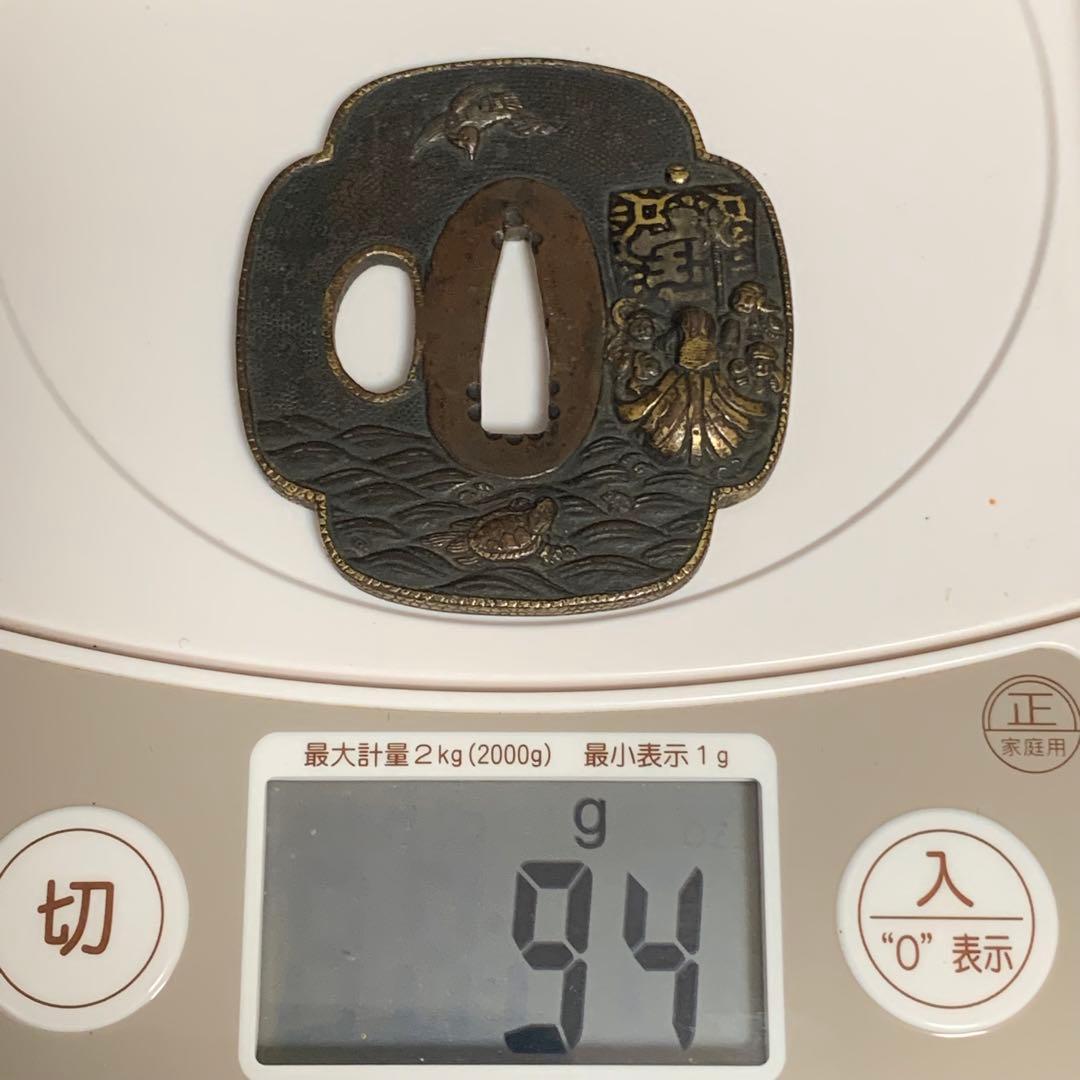 《アンティーク希少レア品！》 ⭐︎ 七福神 宝船 鶴亀 鍔つば 縁起もの♪⭐︎