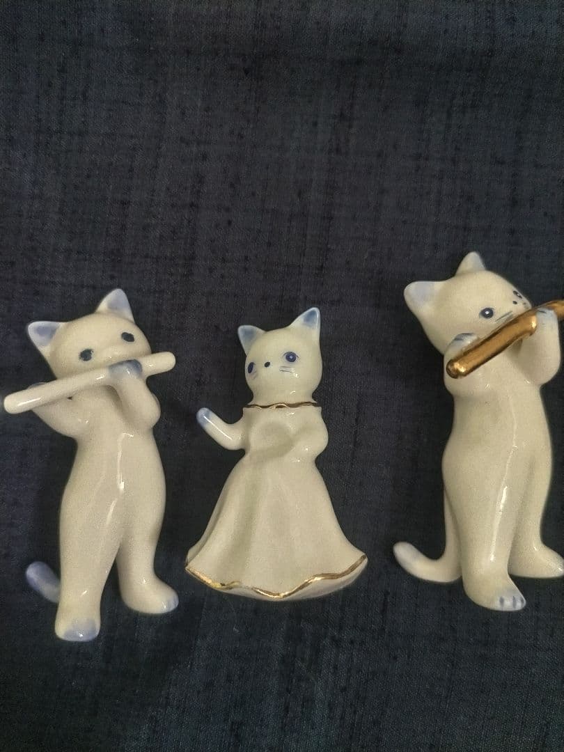 KOTOBUKI 白猫フィギリン 4体セット オーケストラ 音楽 楽器 置物