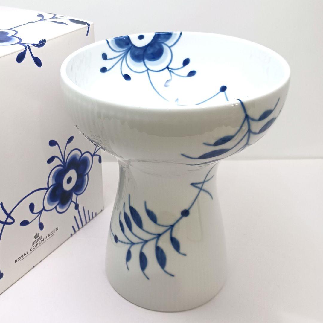 Y3332-7 ロイヤルコペンハーゲン ブルーフルーテッドメガ 大型花瓶 箱