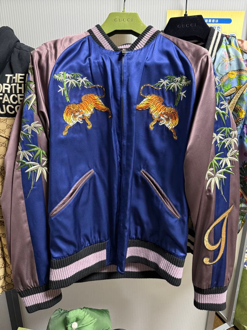 y*u様 超美品 GUCCI DIY リバーシブルスカジャン 虎と竹刺繍サイズ5