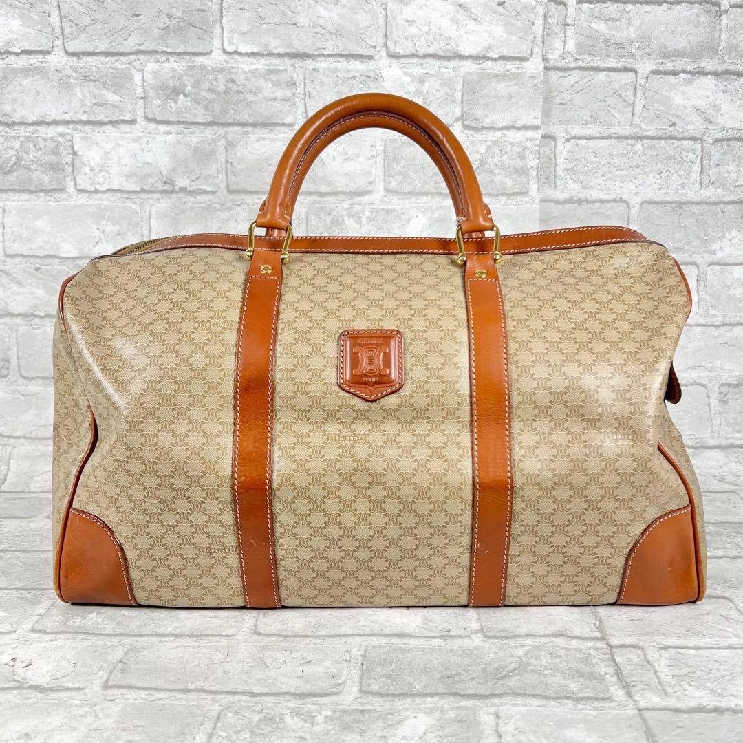 CELINE セリーヌ マカダム トリオンフ ボストン ヴィンテージ オールド CELINE - 当時物 オールド セリーヌ ボストンバッグ 旅行カバン