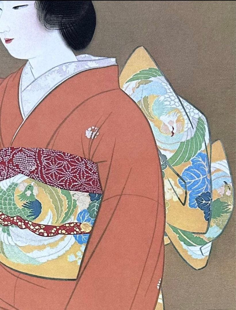 上村松園「序の舞」絹本 共箱 複製 美人画 日本画 掛軸 茶道具 - メルカリ