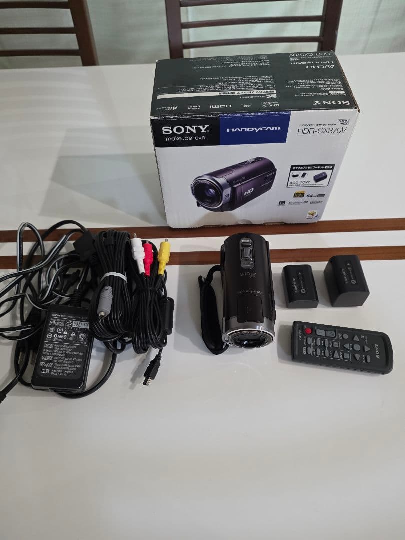 SONY HDR-CX370V ビデオカメラ 本体 Lバッテリー付き