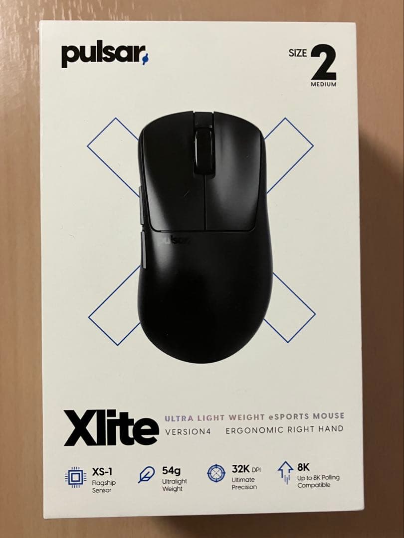 Pulsar Xlite V4 Medium ゲーミングマウス ブラック