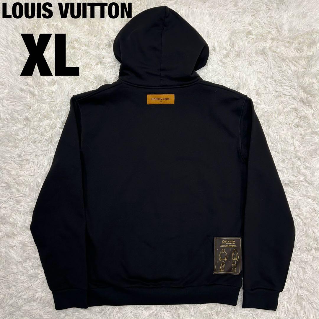 【新品未使用】XL タグ付き ルイヴィトン インサイドアウト パーカー 黒