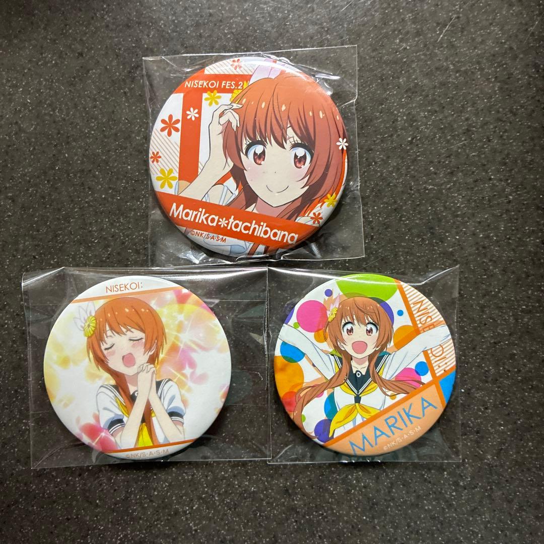 ニセコイ 橘万里花 缶バッジ　3点セット　おまけ付 あみあみ限定特典】ニセコイ 橘万里花 1/7 完成品フィギュア[リボルブ