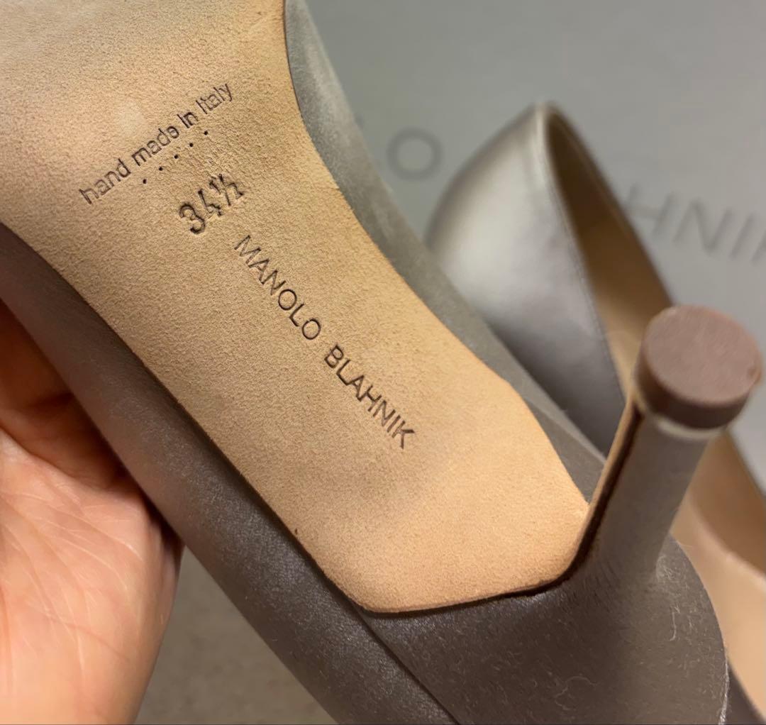 マノロブラニク ハンギシ 34.5 22.5cm シルバー