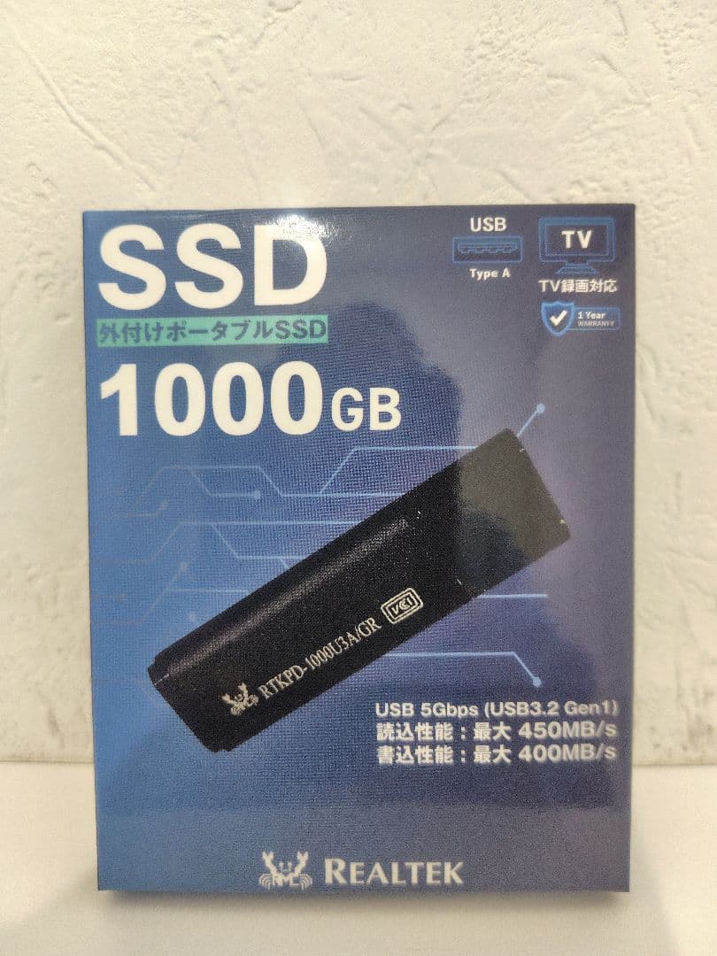 REALTEK 外付けポータブルSSD 1000GB