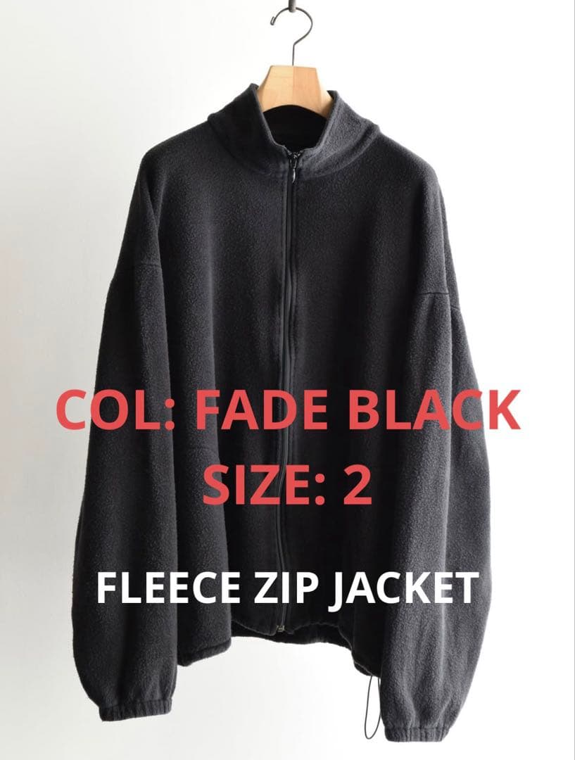 COMOLI コモリ 25AW シルクフリース ジップアップジャケット サイズ2