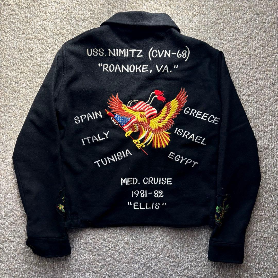 80s】 US.NAVY ツアージャケット スカジャン スーベニアジャケット