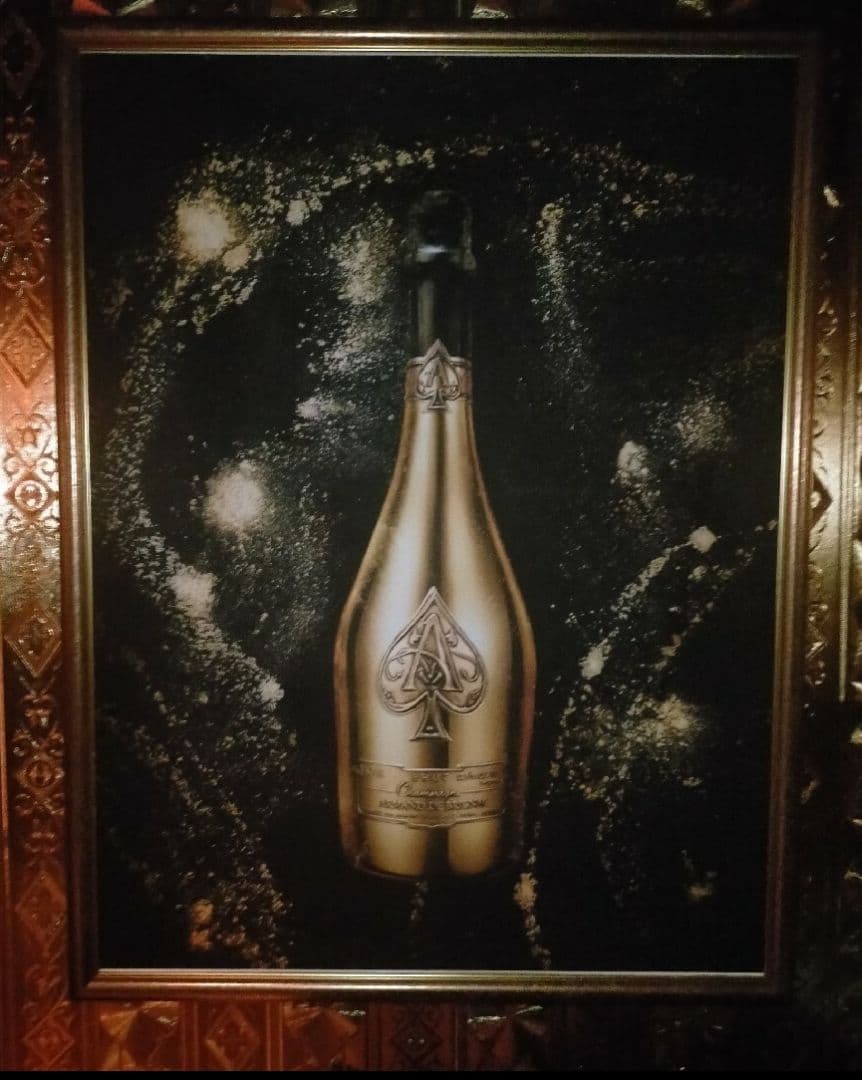 希少 アルマンド ポスター シャンパン ARMAND ゴールド 現代アート 額な