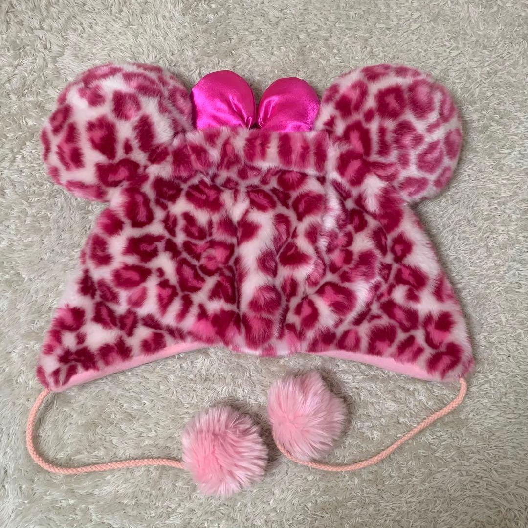 ディズニー ファンキャップ ミニー ヒョウ柄 ピンク 帽子 ギャル