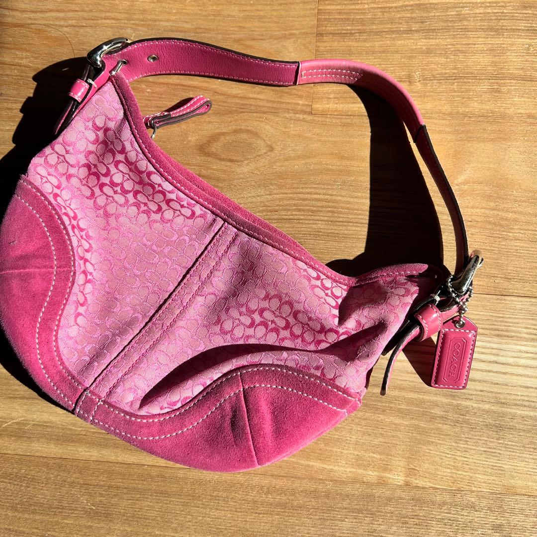 COACH ピンク スエード ハンドバッグ コーチ COACH バッグ （ピンク） -ファッション通販 FASHION WALKER