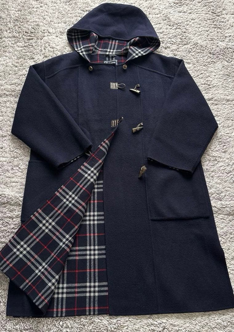 Burberrys ダッフルコート カシミア混 ビンテージ ネイビー